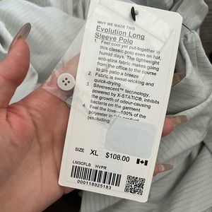 Lululemon mens evolution polo BNWT